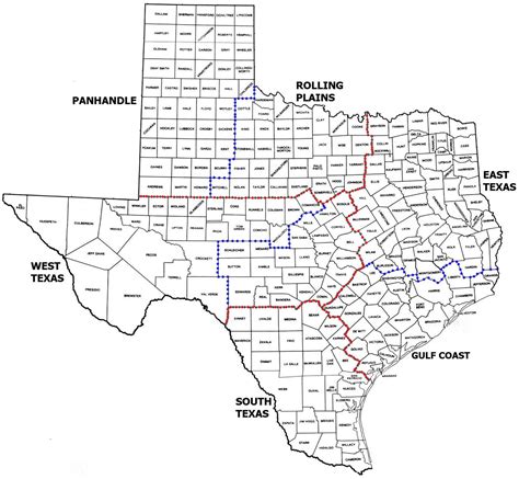 Map Of Counties And Towns In South Texas Europe Map With Countries