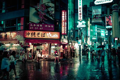 Tokyo Street At Night Royalty Free Stock Photo And Image