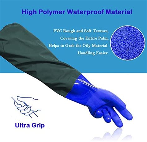 long pond gloves 26 78 long waterproof drain cleaning gloves pvc reusable heavy duty long