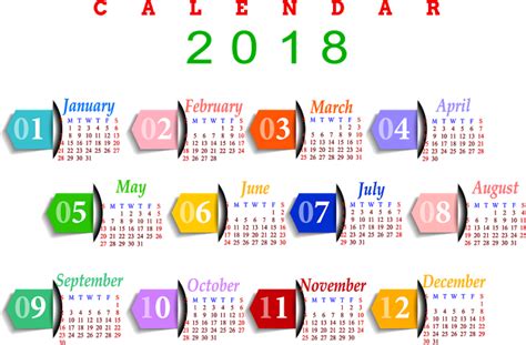 Calendar 2018 Png Pic Png Mart