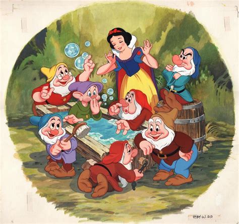 Comic Mint Animation Art Snow White And The Seven Dwarfs