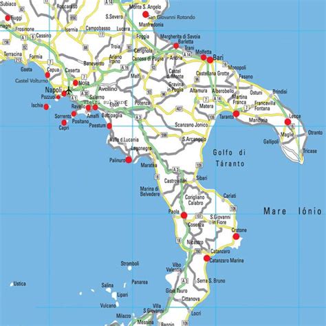 Cartina Sud Italia