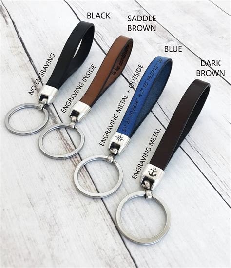 Personalized Keychain For Men Custom Leather Key Chain Etsy Leather