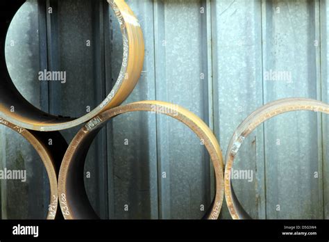 Numbered Steel Tubes Stock Photo Alamy