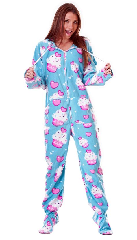 Cupcake Footie Pjs Adult Onesie Pajamas Onesie Pajamas Adult Onesie