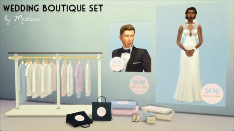 My Sims 4 Blog Heirloom Bridal Shop And Wedding Boutique Set By Martine