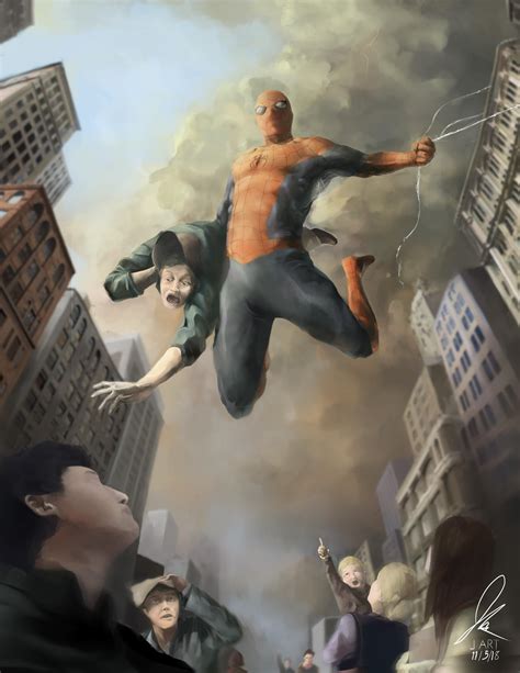 Amazing Fantasy 15 Spider Man Digital Illustration Open For