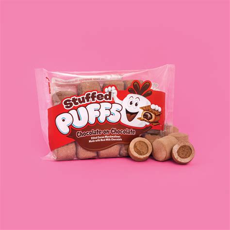 Stuffed Puffs Chocolate On Chocolate Pack Chocolate Filled Cocoa Marshmallows Made With Real