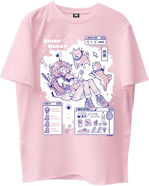 Shiba Quest Tee Aesthetic Shirts Vaporwave Clothing Aesthetic T Shirts