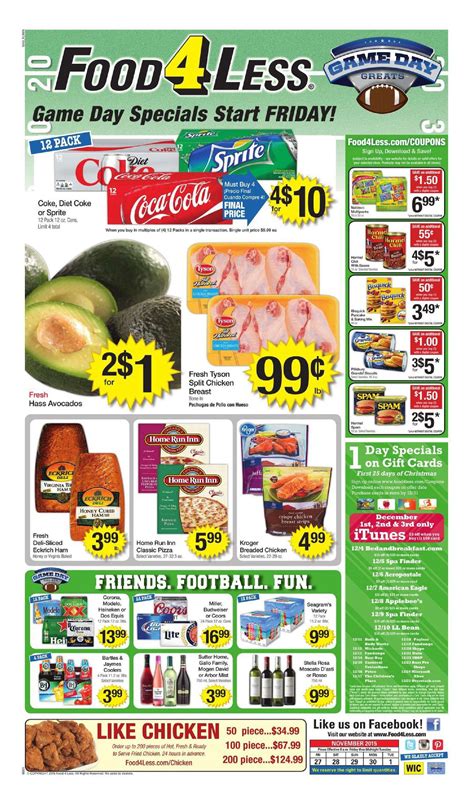 Maybe you would like to learn more about one of these? Food 4 Less Weekly Ad November 27 - December 1, 2015 ...