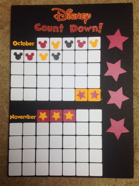Countdown To Disney Calendar Printable