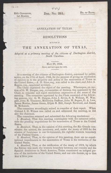 Texas Annexation History Portfolio
