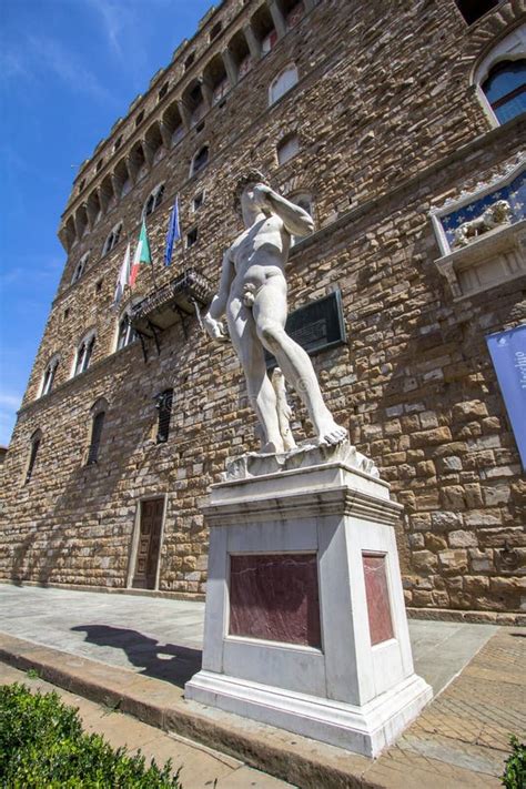Estatua De David En Florencia En El Della Signoria Italia De La Plaza