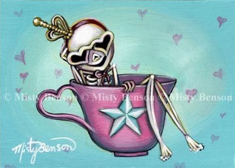 Tea Cup Skelly Misty Benson Tea Cup Art Art Day Cup Art