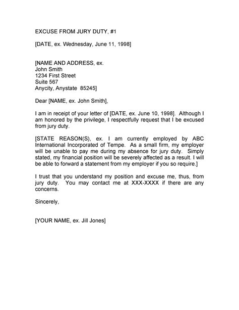 jury duty hardship letter from employer database letter template collection