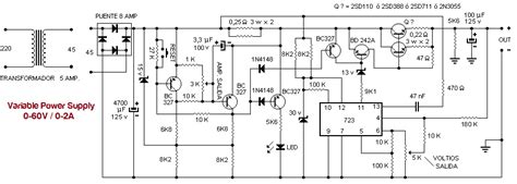 0 60v 0 2a Variable Power Supply Schematic Design