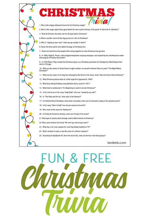 Free Printable Christmas Party Games With Answers Printable Online