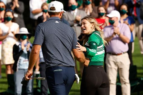 Paulina Gretzky Kisses Dustin Johnson After His 2020 Masters Win