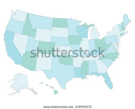 High Quality United States Map America Stock Vector Royalty Free
