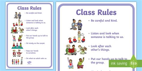 Foundation Phase Class Rules Display Poster Twinkl