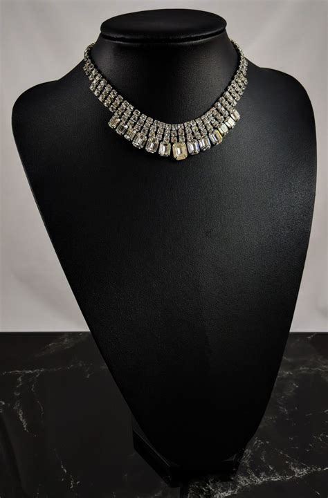 Vintage Sensational Faux Diamond Necklace Jewellery By Weiss Etsy