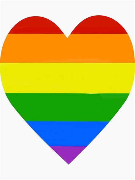 Lgbt Rainbow Pride Flag Heart Sticker For Sale By Thekryomancer Redbubble