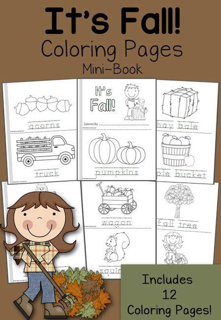 Free Fall Mini Books And 12 Coloring Pages Preschool Activities Fall