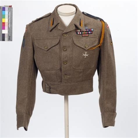 Blouse Battledress 1940 Pattern Lieutenant 1st Polish Armoured Regiment Leather Jacket