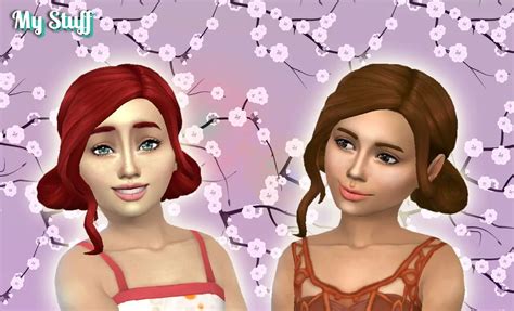Mystufforigin Triss Merigold Hairstyle For Girls Sims 4 Hairs