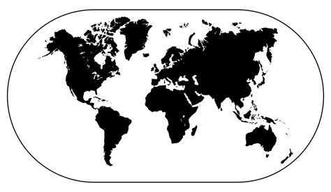 World Map Black And White With Countries London Top Attractions Map