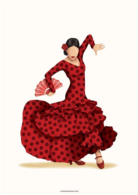 Flamenco Art Printa3 Poster 42 X 297 Cm Spanish Dancer Dance Art