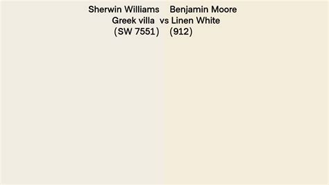 Sherwin Williams Greek Villa Sw Vs Benjamin Moore Linen White