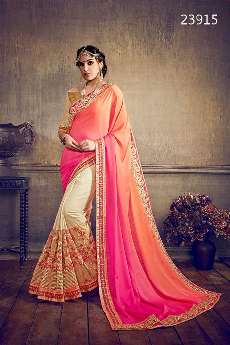 shop half and half party wear saree dazel online with the best price