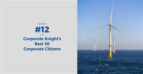 northland power inc ranked 12 on corporate knights best 50 corporate citizens northland power