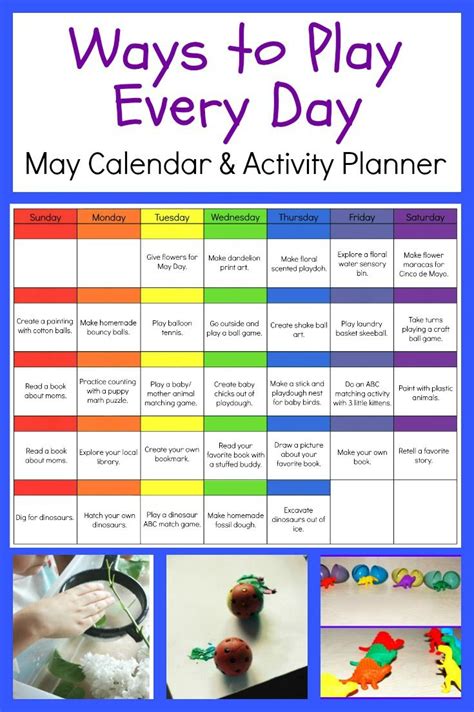 Ways To Play Everyday May Activity Calendar For Preschoolers May
