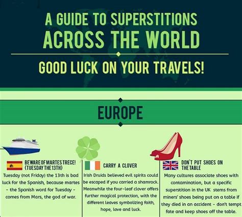 superstitions from around the world you ve probably never heard of infographic