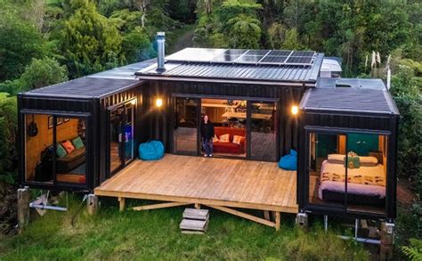 Off Grid Living In Home Constructed From 20ft Shipping Containers