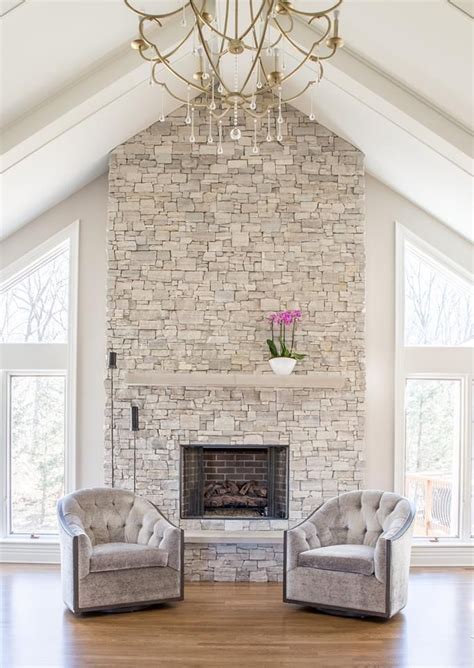 You cover the entire fireplace with brick and take it floor to ceiling, or complement it with a wooden mantle and paneling for a more elegant design. Realstone Systems Berkshire Buff Estate Stone Panels ...