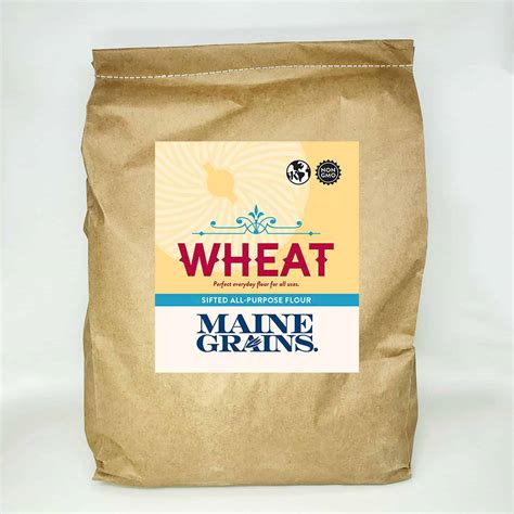 25 Lbs Natural Sifted Wheat Flour All Purpose Maine Grains