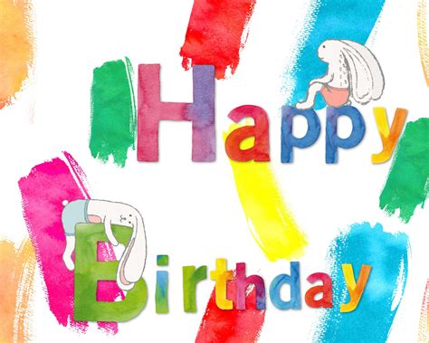 Happy Birthday Watercolor Free Stock Photo Public Domain Pictures