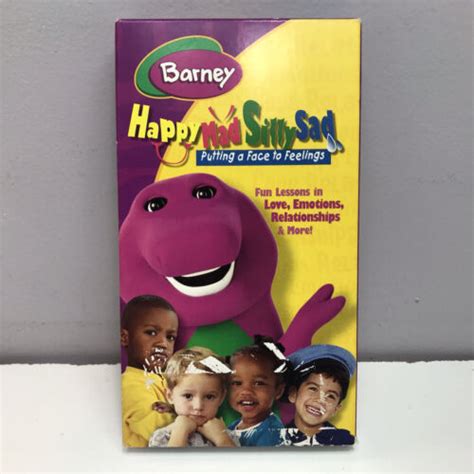 Barney Happy Mad Silly Sad Vhs Video Tape Face To Feelings Rare Buy 2