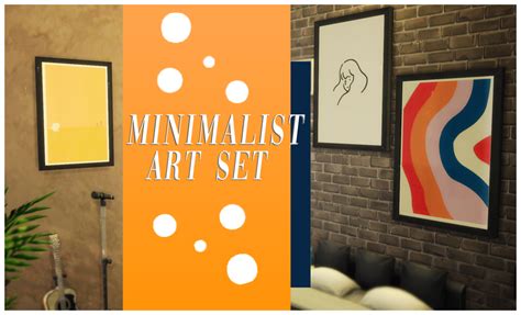 Minimalist Art Set Minimalist Art Art Set Sims 4 Mods