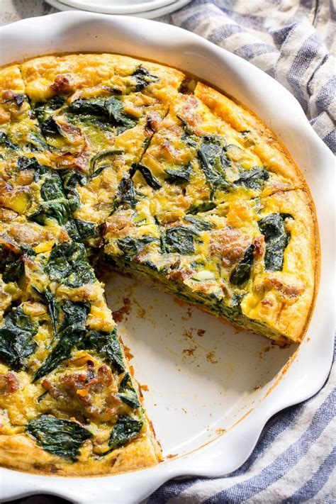 Sausage Leek And Spinach Quiche Paleo Whole30 The Paleo Running