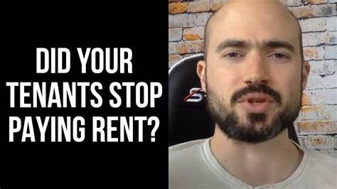 tenants not paying rent what you should do youtube