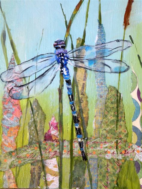 Art For Life Dragonfly Original Mixed Media © Saundra Lane Galloway