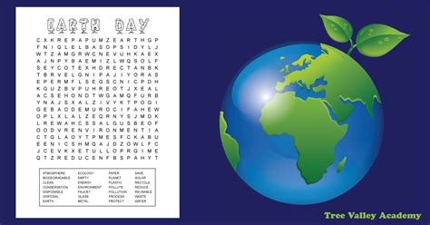 Printable Earth Day Word Search For 6th Graders Or Older