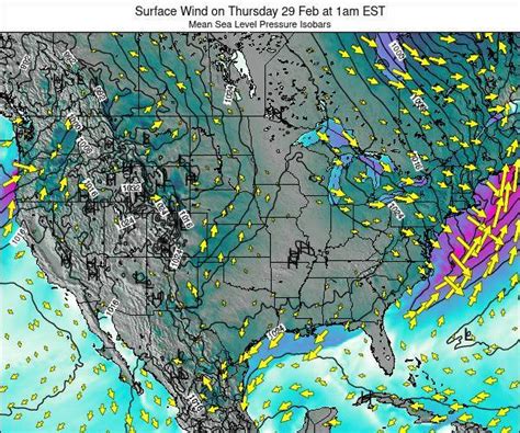 United States Surface Wind On Sunday 17 Mar At 2pm Edt