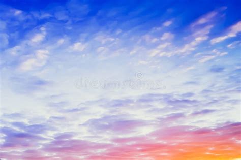 Sky And Cloud With Pastel Colored Background Stock Image Image Of
