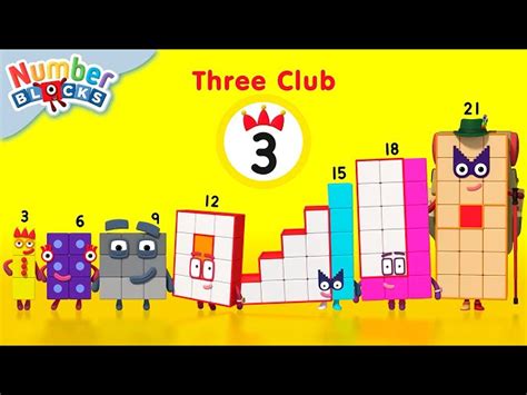 Made Of Three Club Numbers For Kids 🟡 Counting Maths Cartoon 123