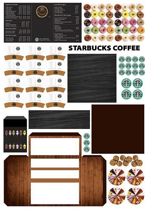 Starbucks Food Menu Etc Free Printable Pic Only Diy Doll
